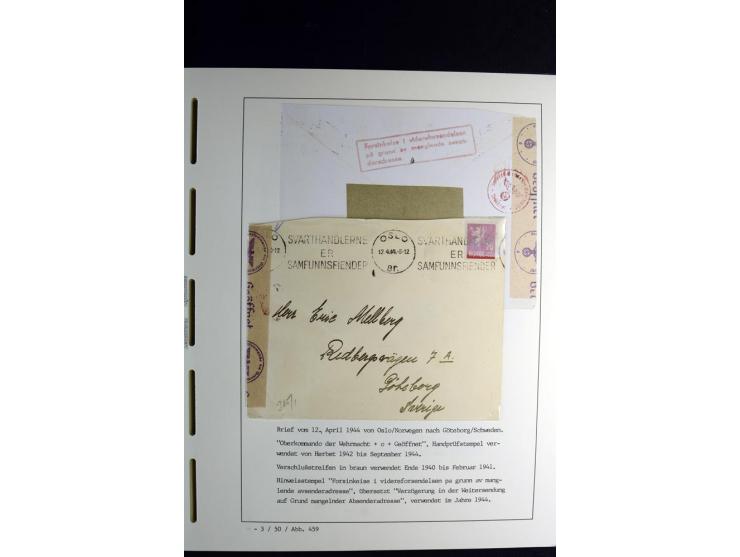 1940/45, über 280 Briefe aus und nach Deutschland, dabei Einschreiben, Wertbriefe, Luftpost, viele verschiedene Zensuren, all