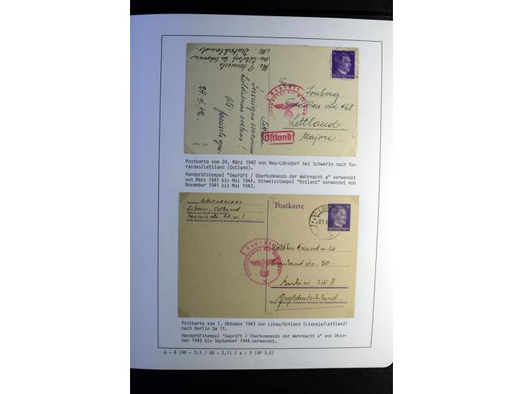 1940/45, über 280 Briefe aus und nach Deutschland, dabei Einschreiben, Wertbriefe, Luftpost, viele verschiedene Zensuren, all