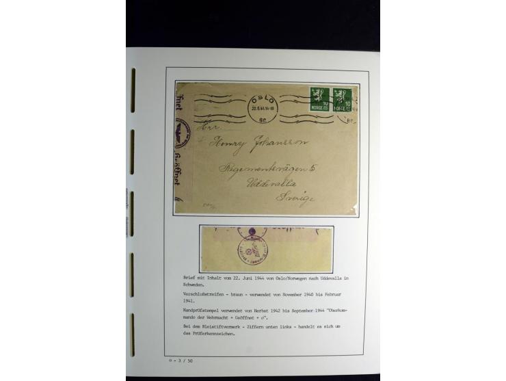1940/45, über 280 Briefe aus und nach Deutschland, dabei Einschreiben, Wertbriefe, Luftpost, viele verschiedene Zensuren, all