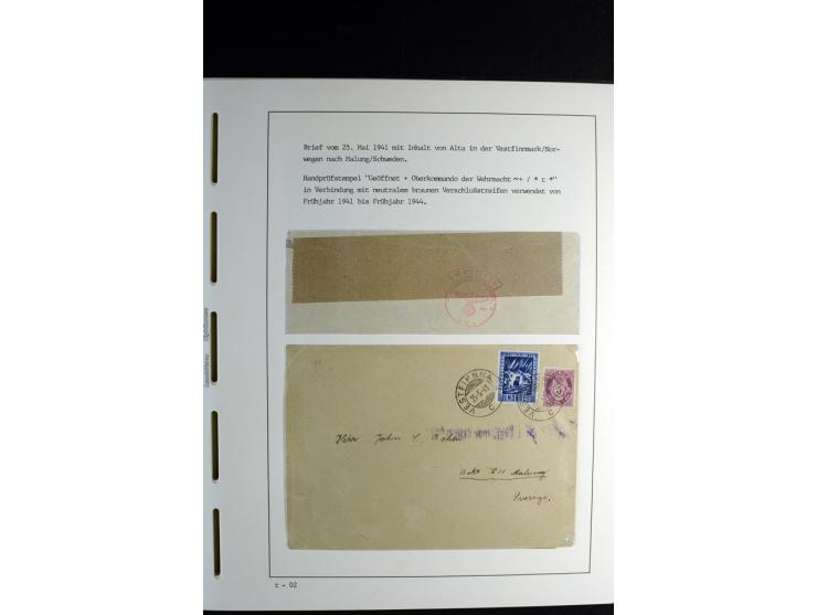1940/45, über 280 Briefe aus und nach Deutschland, dabei Einschreiben, Wertbriefe, Luftpost, viele verschiedene Zensuren, all