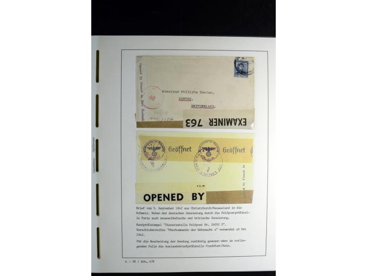 1940/45, über 280 Briefe aus und nach Deutschland, dabei Einschreiben, Wertbriefe, Luftpost, viele verschiedene Zensuren, all
