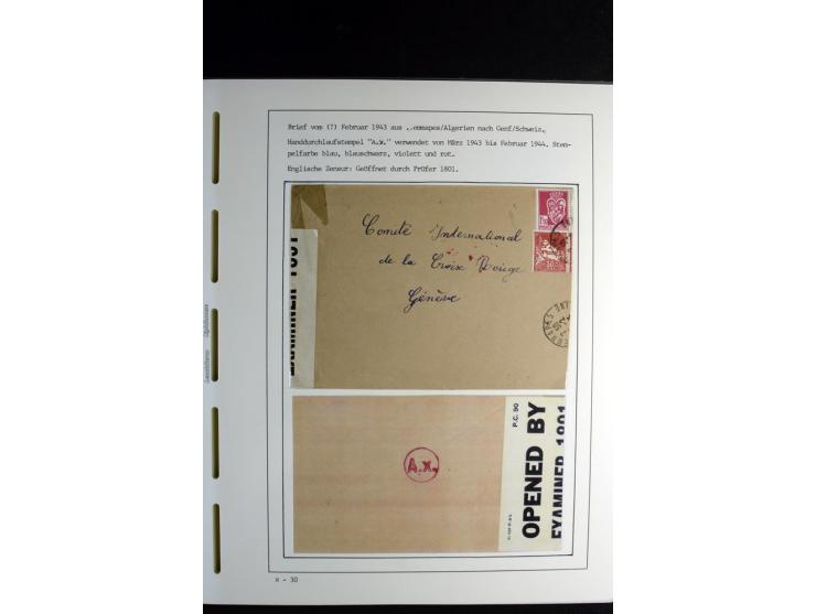 1940/45, über 280 Briefe aus und nach Deutschland, dabei Einschreiben, Wertbriefe, Luftpost, viele verschiedene Zensuren, all