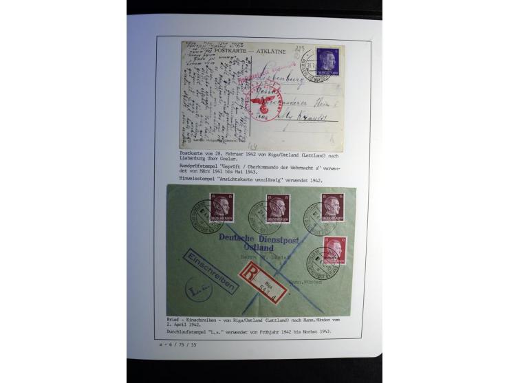 1940/45, über 280 Briefe aus und nach Deutschland, dabei Einschreiben, Wertbriefe, Luftpost, viele verschiedene Zensuren, all