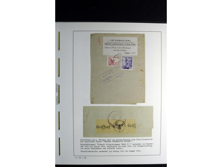 1940/45, über 280 Briefe aus und nach Deutschland, dabei Einschreiben, Wertbriefe, Luftpost, viele verschiedene Zensuren, all