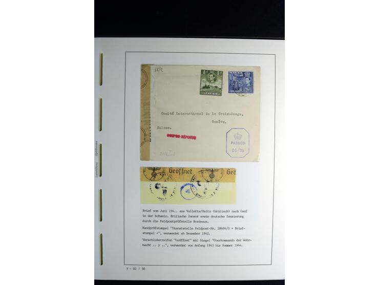1940/45, über 280 Briefe aus und nach Deutschland, dabei Einschreiben, Wertbriefe, Luftpost, viele verschiedene Zensuren, all
