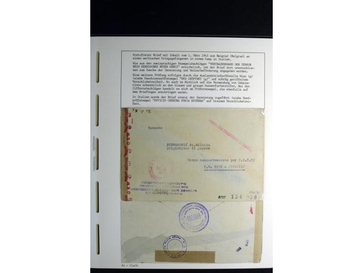 1940/45, über 280 Briefe aus und nach Deutschland, dabei Einschreiben, Wertbriefe, Luftpost, viele verschiedene Zensuren, all