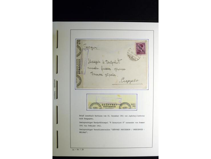 1940/45, über 280 Briefe aus und nach Deutschland, dabei Einschreiben, Wertbriefe, Luftpost, viele verschiedene Zensuren, all