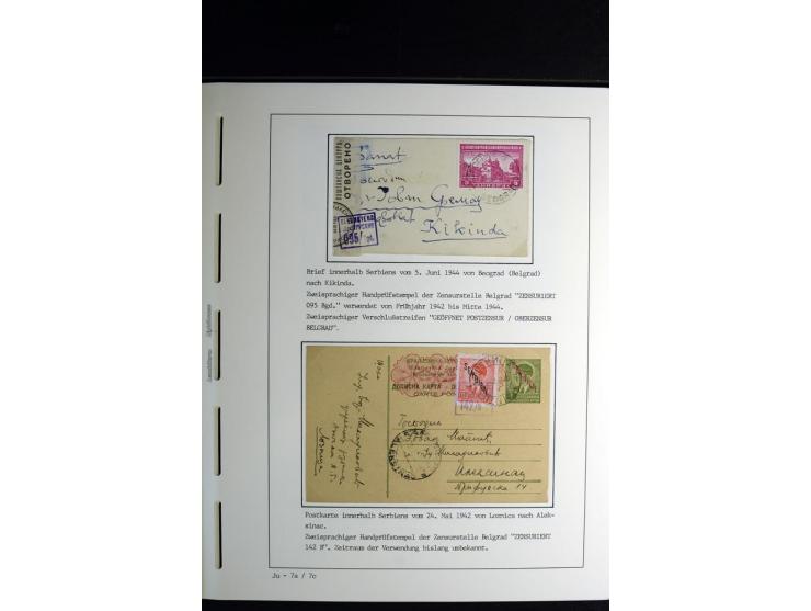 1940/45, über 280 Briefe aus und nach Deutschland, dabei Einschreiben, Wertbriefe, Luftpost, viele verschiedene Zensuren, all