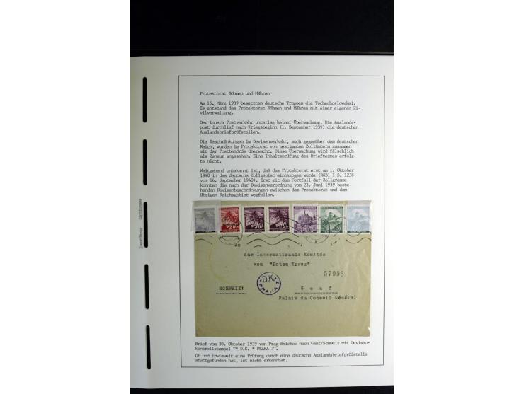 1940/45, über 280 Briefe aus und nach Deutschland, dabei Einschreiben, Wertbriefe, Luftpost, viele verschiedene Zensuren, all