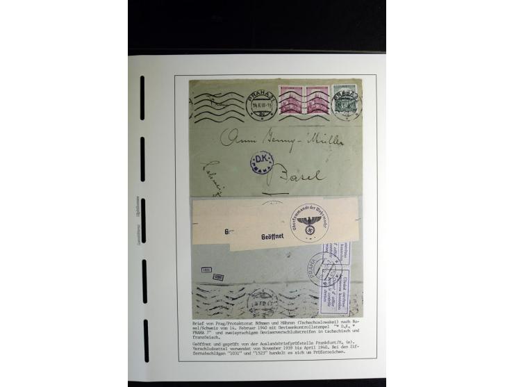 1940/45, über 280 Briefe aus und nach Deutschland, dabei Einschreiben, Wertbriefe, Luftpost, viele verschiedene Zensuren, all