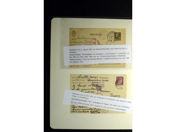 1940/45, über 280 Briefe aus und nach Deutschland, dabei Einschreiben, Wertbriefe, Luftpost, viele verschiedene Zensuren, all