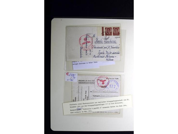 1940/45, über 280 Briefe aus und nach Deutschland, dabei Einschreiben, Wertbriefe, Luftpost, viele verschiedene Zensuren, all