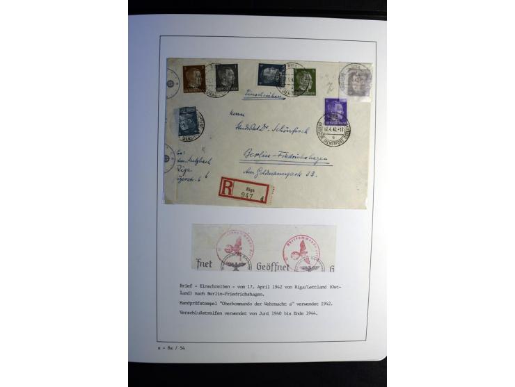 1940/45, über 280 Briefe aus und nach Deutschland, dabei Einschreiben, Wertbriefe, Luftpost, viele verschiedene Zensuren, all
