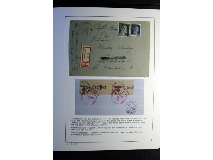 1940/45, über 280 Briefe aus und nach Deutschland, dabei Einschreiben, Wertbriefe, Luftpost, viele verschiedene Zensuren, all