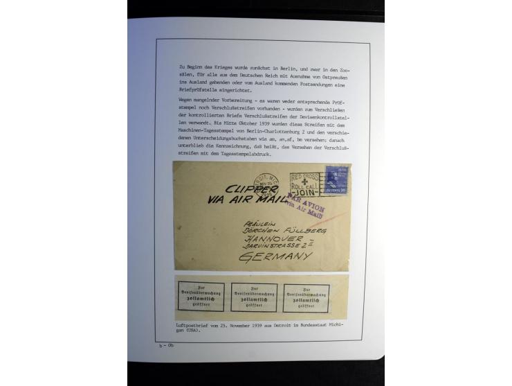 1940/45, über 280 Briefe aus und nach Deutschland, dabei Einschreiben, Wertbriefe, Luftpost, viele verschiedene Zensuren, all