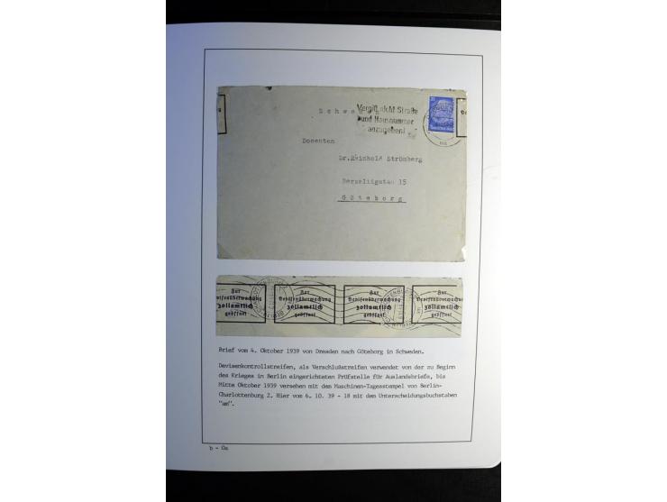 1940/45, über 280 Briefe aus und nach Deutschland, dabei Einschreiben, Wertbriefe, Luftpost, viele verschiedene Zensuren, all