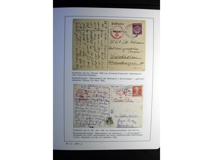 1940/45, über 280 Briefe aus und nach Deutschland, dabei Einschreiben, Wertbriefe, Luftpost, viele verschiedene Zensuren, all