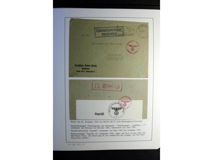 1940/45, über 280 Briefe aus und nach Deutschland, dabei Einschreiben, Wertbriefe, Luftpost, viele verschiedene Zensuren, all