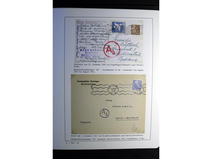 1940/45, über 280 Briefe aus und nach Deutschland, dabei Einschreiben, Wertbriefe, Luftpost, viele verschiedene Zensuren, all