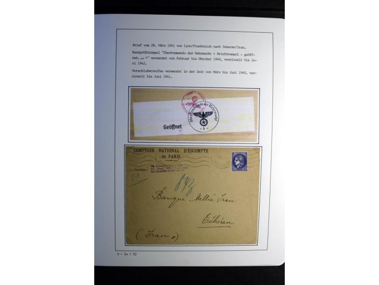1940/45, über 280 Briefe aus und nach Deutschland, dabei Einschreiben, Wertbriefe, Luftpost, viele verschiedene Zensuren, all