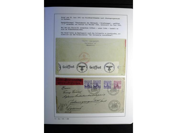 1940/45, über 280 Briefe aus und nach Deutschland, dabei Einschreiben, Wertbriefe, Luftpost, viele verschiedene Zensuren, all
