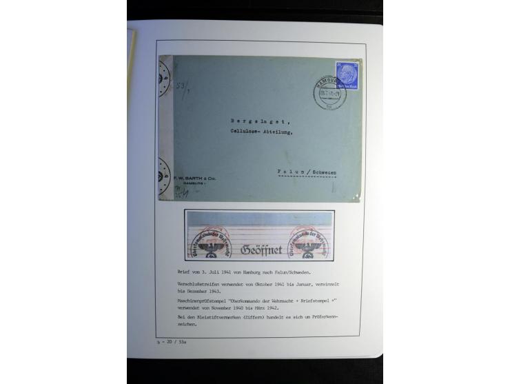 1940/45, über 280 Briefe aus und nach Deutschland, dabei Einschreiben, Wertbriefe, Luftpost, viele verschiedene Zensuren, all