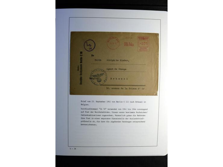 1940/45, über 280 Briefe aus und nach Deutschland, dabei Einschreiben, Wertbriefe, Luftpost, viele verschiedene Zensuren, all