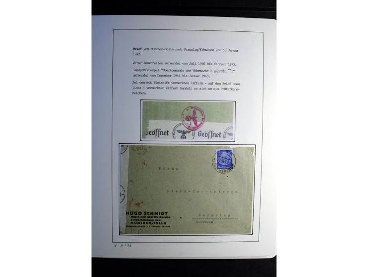1940/45, über 280 Briefe aus und nach Deutschland, dabei Einschreiben, Wertbriefe, Luftpost, viele verschiedene Zensuren, all