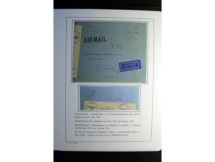 1940/45, über 280 Briefe aus und nach Deutschland, dabei Einschreiben, Wertbriefe, Luftpost, viele verschiedene Zensuren, all