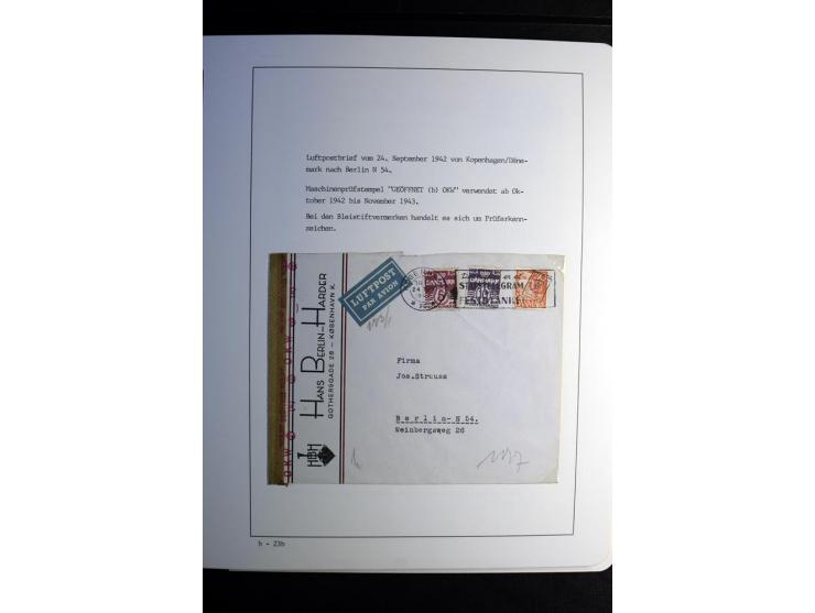 1940/45, über 280 Briefe aus und nach Deutschland, dabei Einschreiben, Wertbriefe, Luftpost, viele verschiedene Zensuren, all