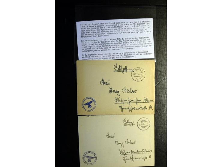 1940/45, über 280 Briefe aus und nach Deutschland, dabei Einschreiben, Wertbriefe, Luftpost, viele verschiedene Zensuren, all
