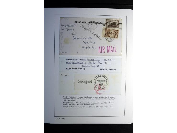 1940/45, über 280 Briefe aus und nach Deutschland, dabei Einschreiben, Wertbriefe, Luftpost, viele verschiedene Zensuren, all