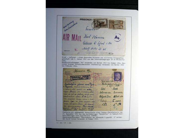 1940/45, über 280 Briefe aus und nach Deutschland, dabei Einschreiben, Wertbriefe, Luftpost, viele verschiedene Zensuren, all