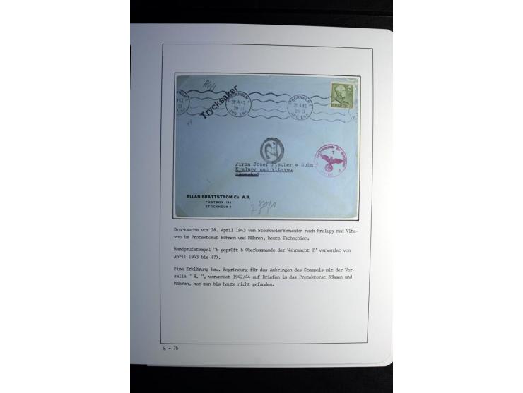 1940/45, über 280 Briefe aus und nach Deutschland, dabei Einschreiben, Wertbriefe, Luftpost, viele verschiedene Zensuren, all