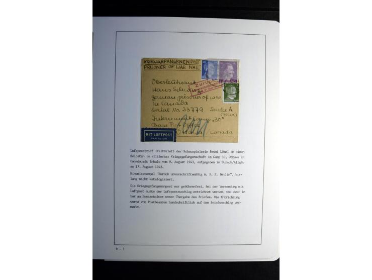 1940/45, über 280 Briefe aus und nach Deutschland, dabei Einschreiben, Wertbriefe, Luftpost, viele verschiedene Zensuren, all