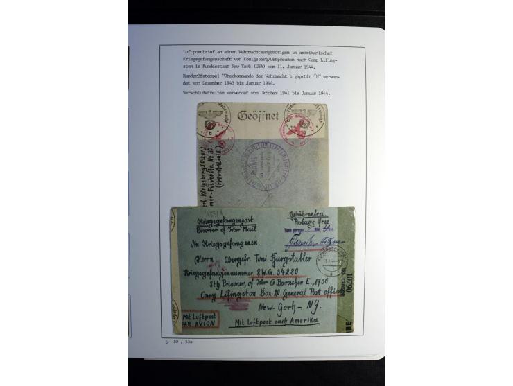 1940/45, über 280 Briefe aus und nach Deutschland, dabei Einschreiben, Wertbriefe, Luftpost, viele verschiedene Zensuren, all