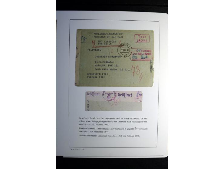 1940/45, über 280 Briefe aus und nach Deutschland, dabei Einschreiben, Wertbriefe, Luftpost, viele verschiedene Zensuren, all