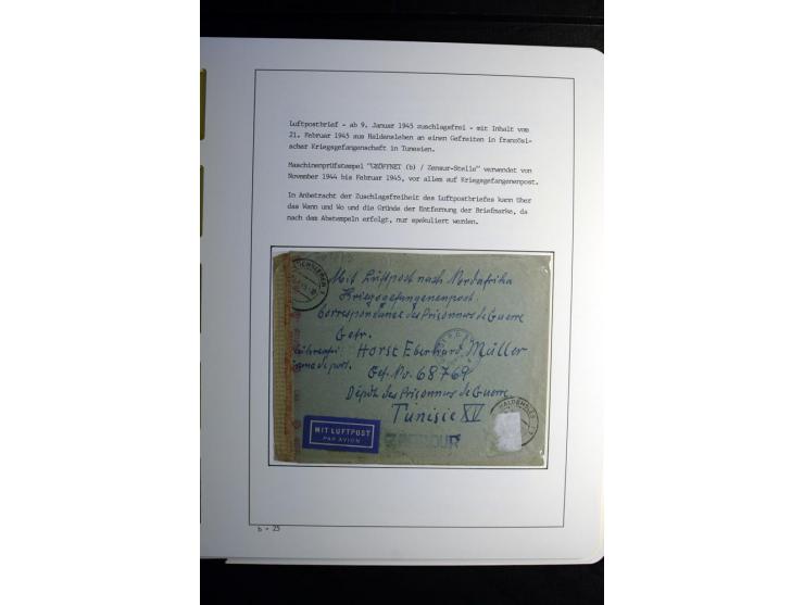 1940/45, über 280 Briefe aus und nach Deutschland, dabei Einschreiben, Wertbriefe, Luftpost, viele verschiedene Zensuren, all