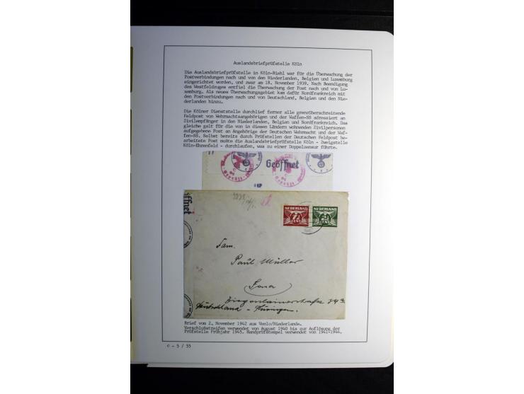 1940/45, über 280 Briefe aus und nach Deutschland, dabei Einschreiben, Wertbriefe, Luftpost, viele verschiedene Zensuren, all