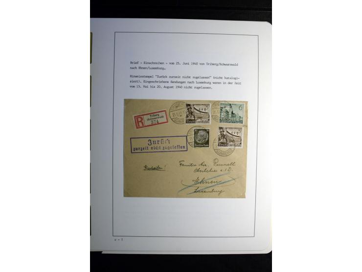 1940/45, über 280 Briefe aus und nach Deutschland, dabei Einschreiben, Wertbriefe, Luftpost, viele verschiedene Zensuren, all