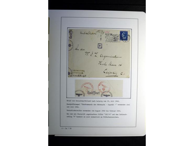 1940/45, über 280 Briefe aus und nach Deutschland, dabei Einschreiben, Wertbriefe, Luftpost, viele verschiedene Zensuren, all