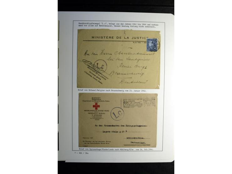 1940/45, über 280 Briefe aus und nach Deutschland, dabei Einschreiben, Wertbriefe, Luftpost, viele verschiedene Zensuren, all