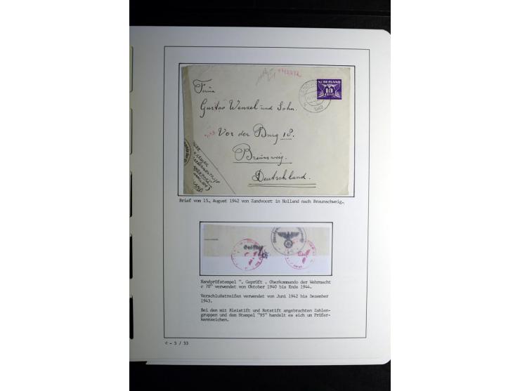 1940/45, über 280 Briefe aus und nach Deutschland, dabei Einschreiben, Wertbriefe, Luftpost, viele verschiedene Zensuren, all