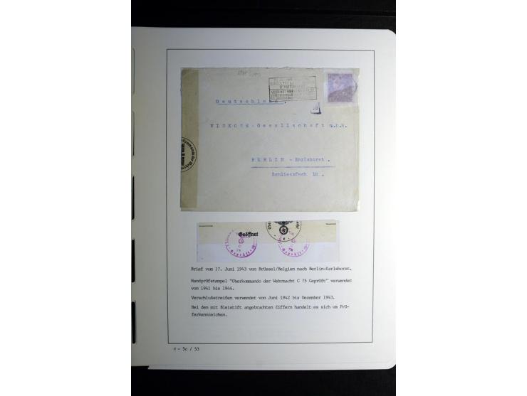 1940/45, über 280 Briefe aus und nach Deutschland, dabei Einschreiben, Wertbriefe, Luftpost, viele verschiedene Zensuren, all