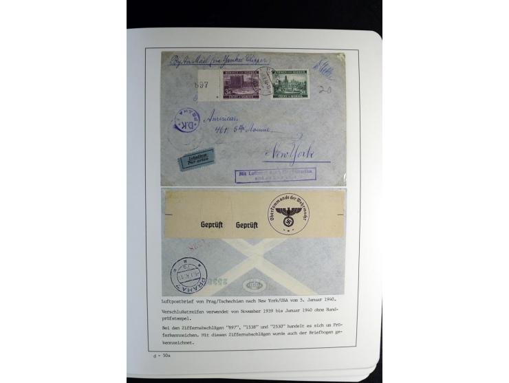 1940/45, über 280 Briefe aus und nach Deutschland, dabei Einschreiben, Wertbriefe, Luftpost, viele verschiedene Zensuren, all