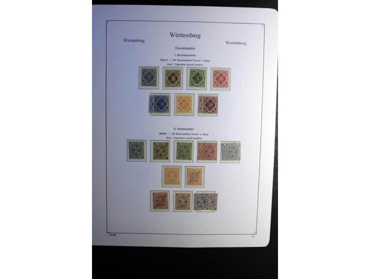 1851/1945, ungebrauchte/postfrische und gestempelte Sammlung ab etwas Altdeutschland, ein Teil Deutsches Reich Zusammensdruck