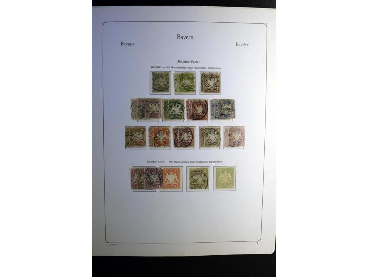 1851/1945, ungebrauchte/postfrische und gestempelte Sammlung ab etwas Altdeutschland, ein Teil Deutsches Reich Zusammensdruck