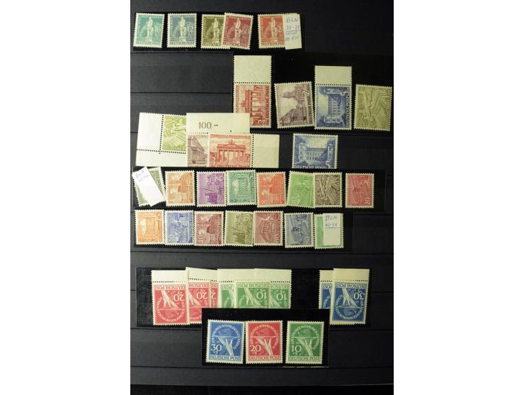 1861/1954 (ca.), fast ausschließlich postfrische Partie, meist bessre Ausgaben nach 1945, vieles in 4er-Blocks (u.a. Berlin 6