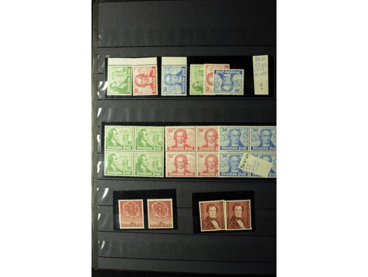 1861/1954 (ca.), fast ausschließlich postfrische Partie, meist bessre Ausgaben nach 1945, vieles in 4er-Blocks (u.a. Berlin 6