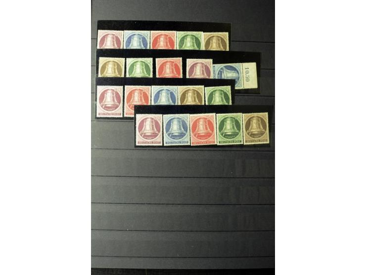 1861/1954 (ca.), fast ausschließlich postfrische Partie, meist bessre Ausgaben nach 1945, vieles in 4er-Blocks (u.a. Berlin 6